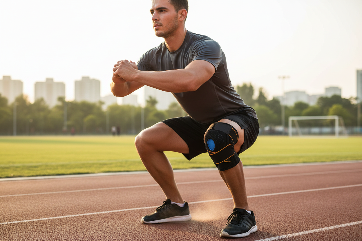 Person exercising in Axis-360 Stability Sleeve